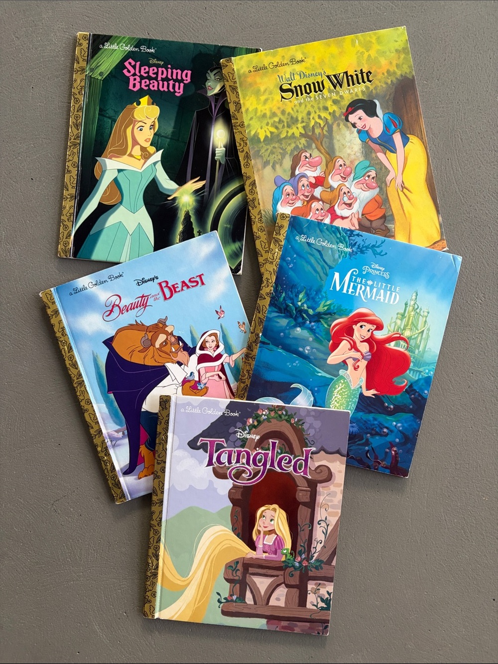 A Little Golden Book Disney Princess Books Lot of 5